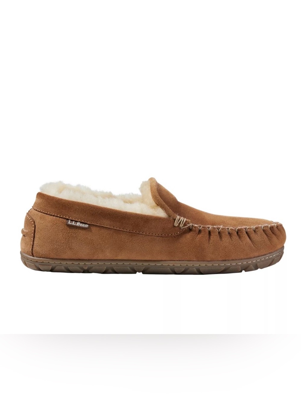 L.L.Bean Brown suede Men's Wicked Good Slippers, Venetian brown suede slippers